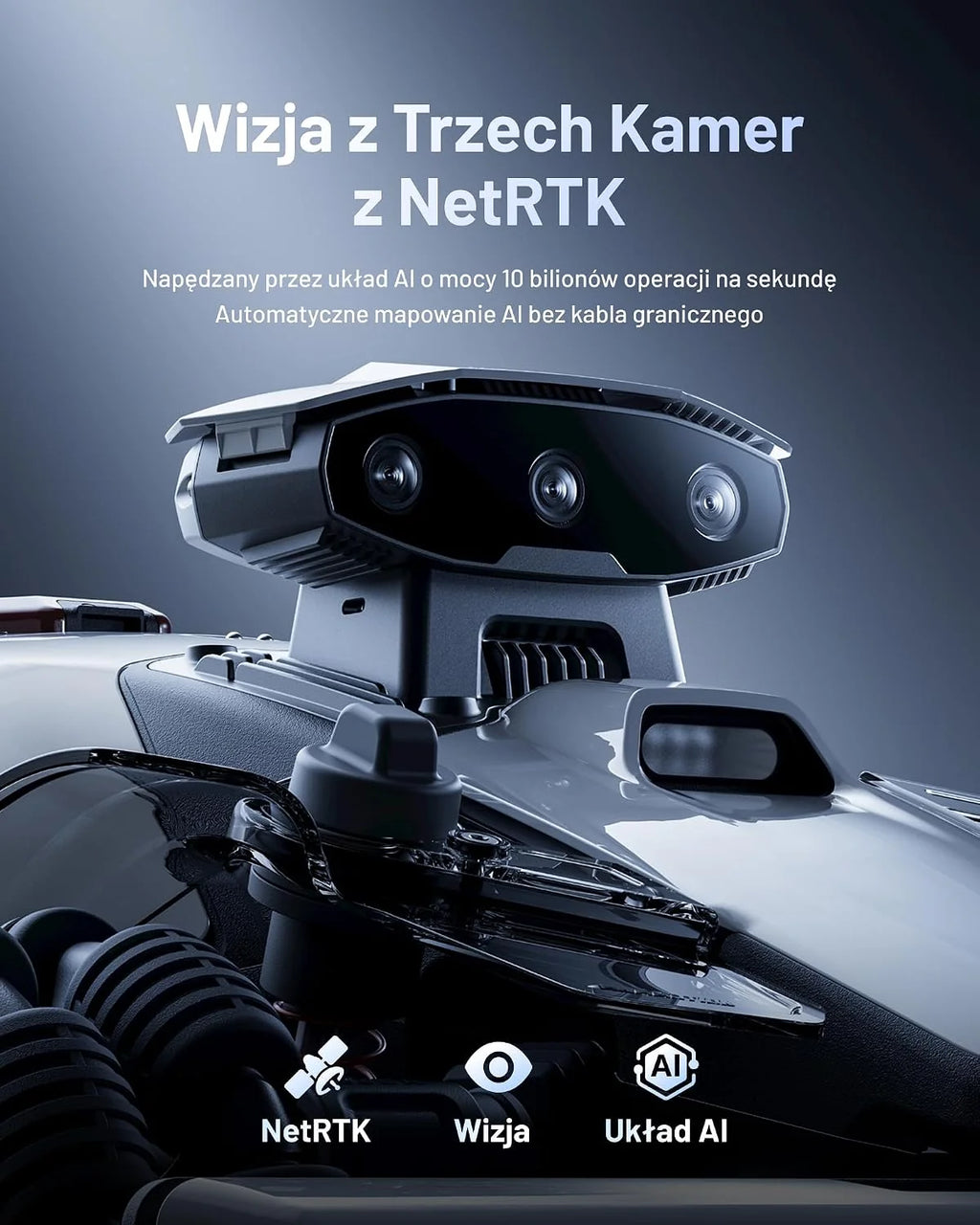 MAMMOTION LUBA Mini 2 AWD 1000 robot koszący bez przewodu, Zalec. 1000 m²