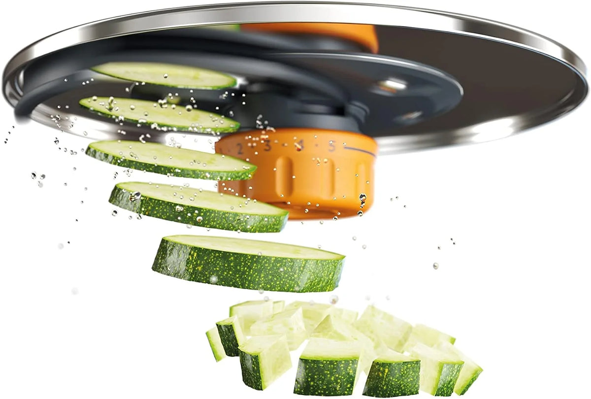 Kenwood Küchengeräte MultiPro XL Weigh+ FDM72.990SS kompaktowy robot kuchenny ze zintegrowaną wagą i timerem, ExpressDice, pojemnik roboczy 3 l, zmienna prędkość, otwór wlewu XL, 1000 W, srebrny
