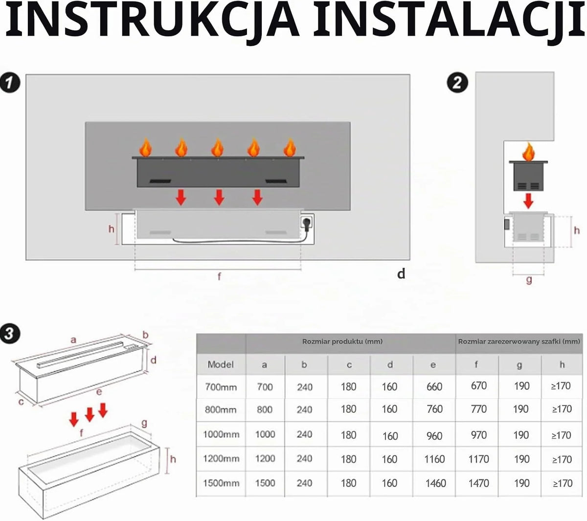 Dekoracyjny kominek elektryczny na parę wodną z nawilżaczem i płomieniem atomizowanym 3D, bardzo cienki panel 3 mm, bez ogrzewania, idealny do dekoracji domu, biura i hotelu (700 mm)