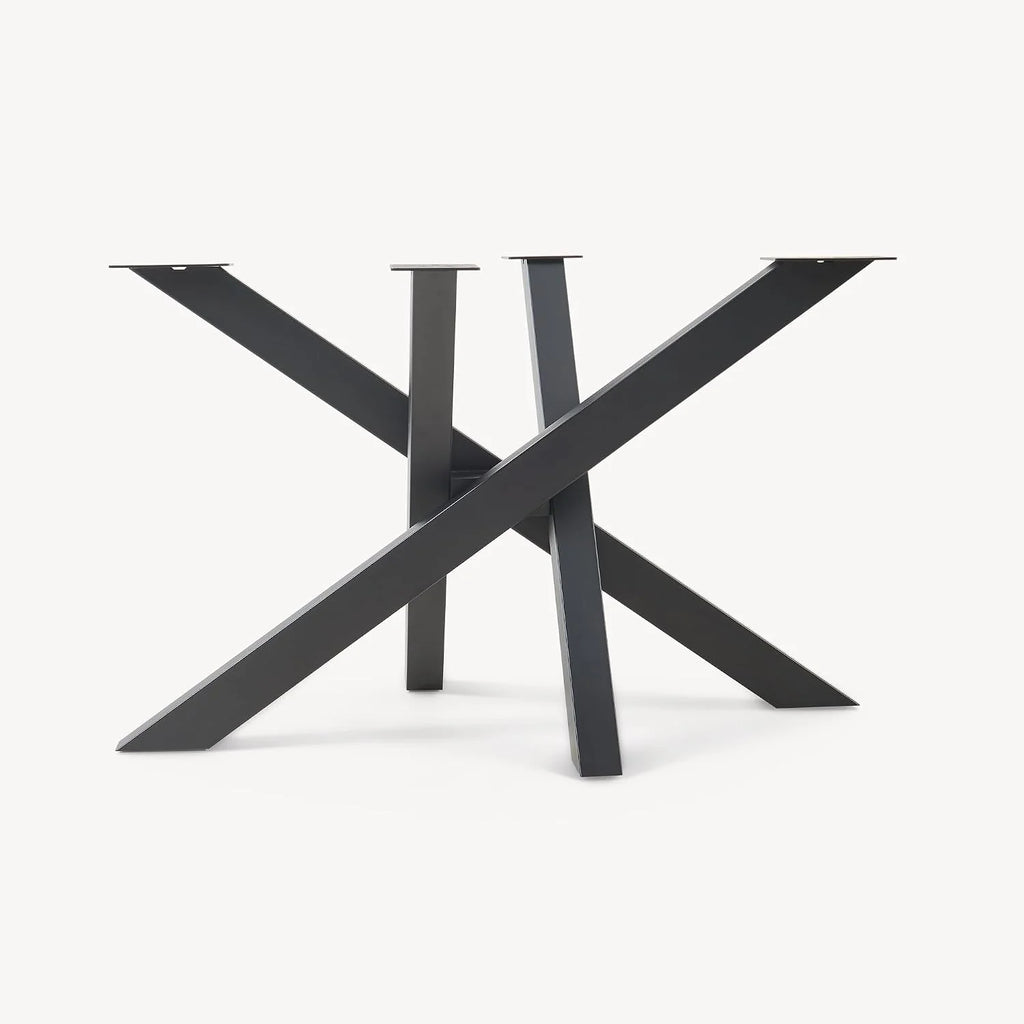 [en.casa] Nogi stołu Umala Spider Metal 115 x 65 x 72 cm Metalowe nogi do stołu jadalnego Biurko Nogi meblowe maks. 160 kg Nogi stołu Stal Czarne
