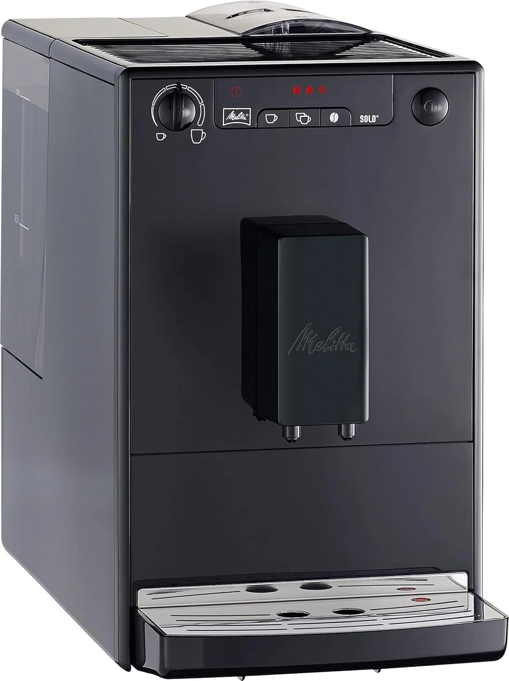 Melitta E 950-222 Caffeo Solo Automatyczny Ekspres do Kawy, 1400 W, 1,2 Litra, Czarny/Srebrny