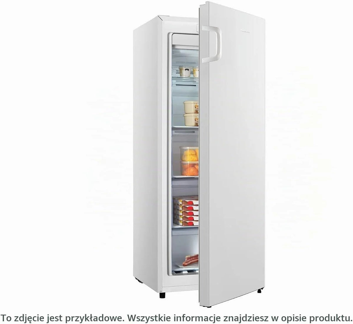 Hisense FV191N4AW2 Zamrażarka/TotalNoFrost/SuperFreeze/Alarm drzwiowy/Multiflow 360°/ BigBox/ 143,4 cm/zamrażarka 147 l/ 41 dB/ 205 kWh/rok/wygląd Inox, kolor biały