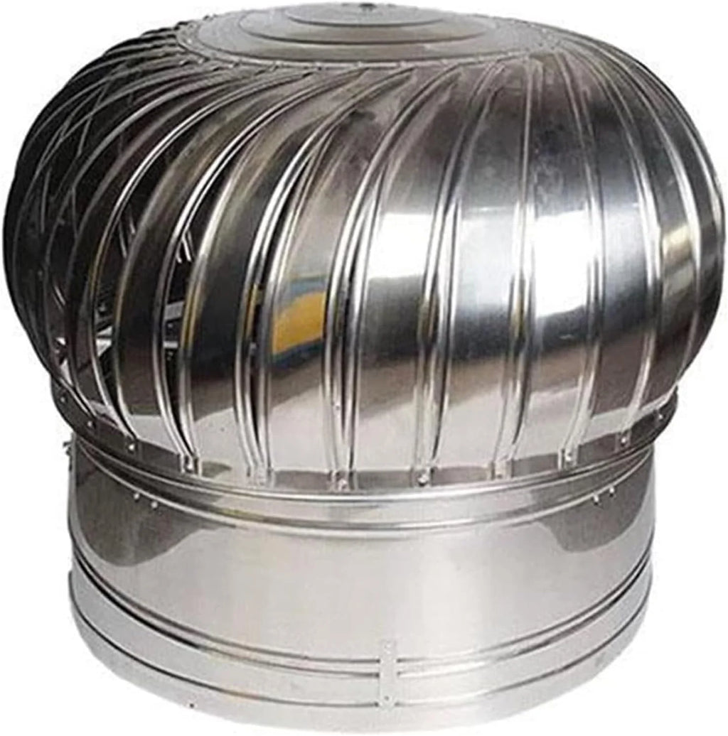 Wentylator kominkowy ze stali nierdzewnej z kulką, niezmotoryzowany wentylator dachowy, wentylator przeciwdeszczowy, wyciągowy kominek, 100 mm / 3,9 cala - 100 mm