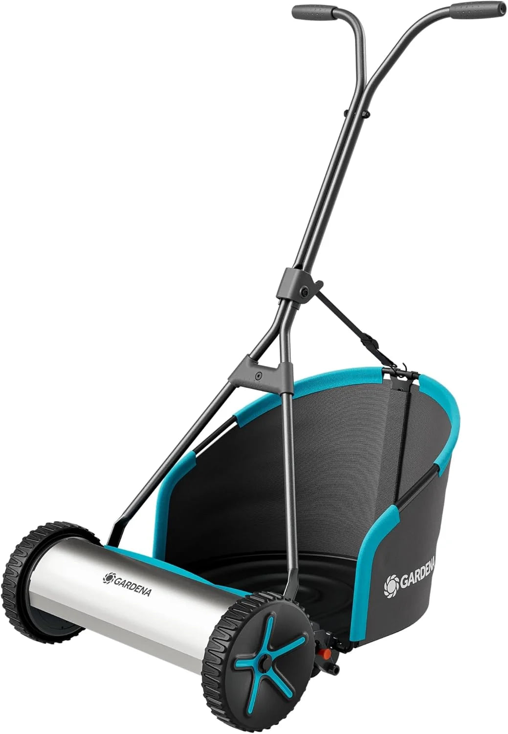 Gardena Ręczna Kosiarka Bębnowa Plus 400 Kosiarki Bębnowe Angielski Trawnik, Szerokość Robocza 40 cm, Brak Przewodu, z Koszem na Trawę, Trawniki do 250 M² (11765-20)