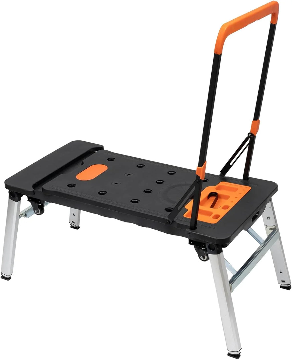 Wielofunkcyjna platforma robocza 7 w 1, nośność 250 kg, 7 w 1, wielofunkcyjny stół warsztatowy, składany, regulowana wysokość, mobilny stół warsztatowy, wymiary 109 x 55 x 16 cm
