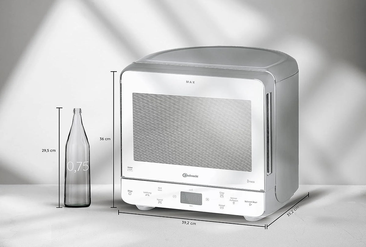 Bauknecht MW 39 WSL/połączenie grilla i kuchenki mikrofalowej/funkcja Crisp / 700 W / 13 l komora gotowania/super kompaktowa konstrukcja/funkcja gotowania na parze/funkcja szybkiego