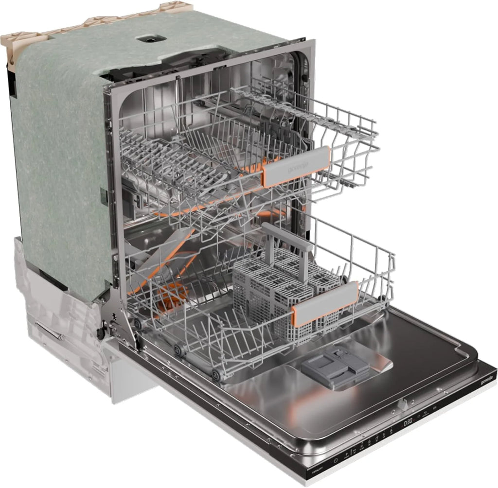 Gorenje GV642C65 zmywarka do naczyń/urządzenie do zabudowy z przodu nie wchodzi w zakres dostawy/Made in EU/60 szerokość/14 nakryć wymiarowych/6 programów/TotalDry/Total AquaStop/SpeedWash/Inox/EEK: C