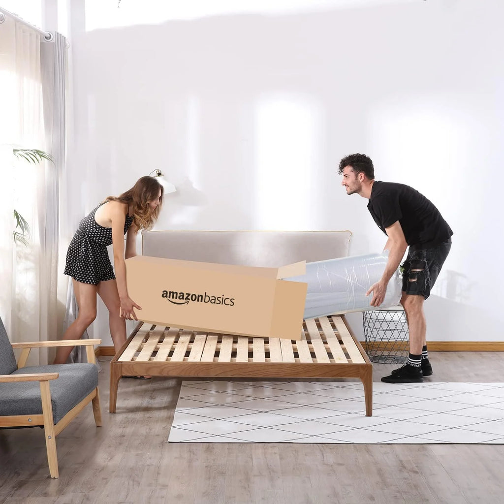 Amazon Basics Materac składany z pianką z pamięcią kształtu, 120 x 195 x 10 cm