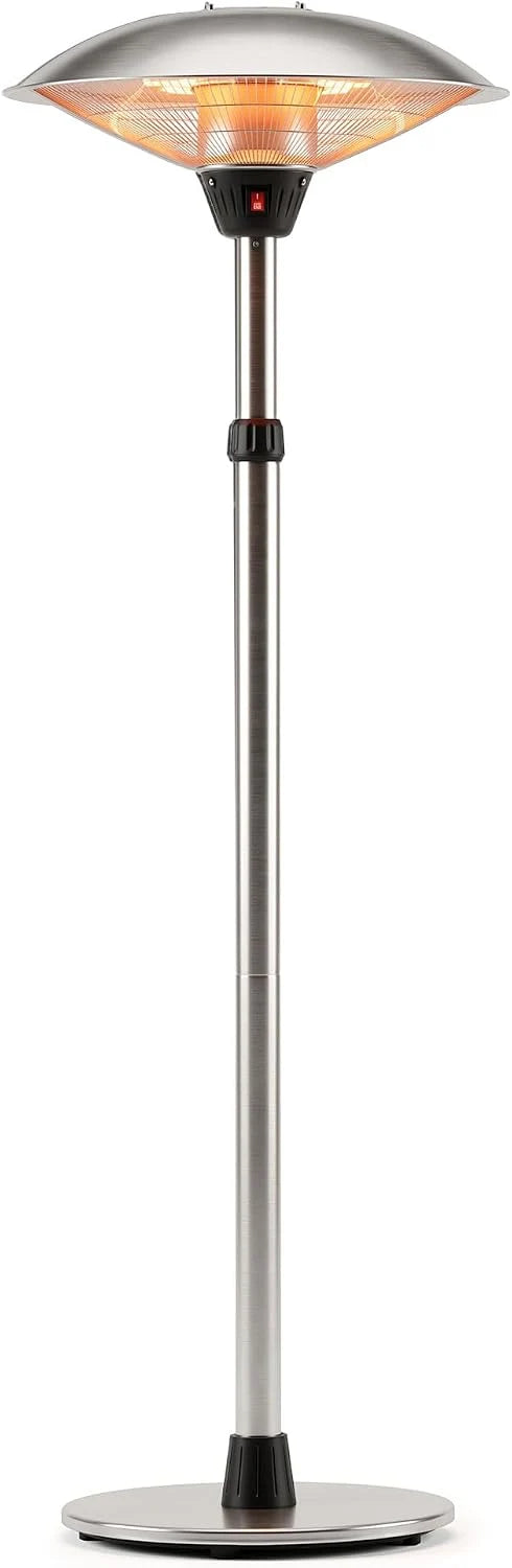 Outsunny Elektryczny parasol grzewczy 3000W bez CO₂ 160-200cm Srebrny