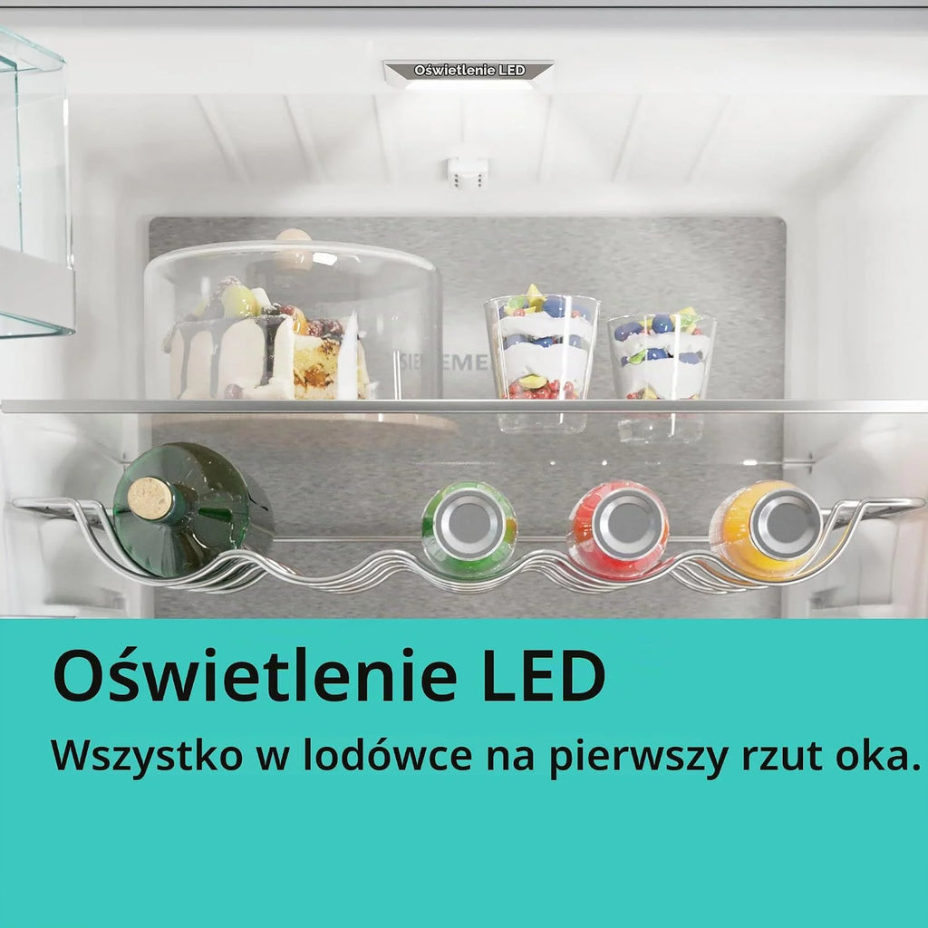 SIEMENS KI21RADD1 lodówka do zabudowy iQ500, wbudowana lodówka bez zamrażarki 87,4 x 56 cm, chłodzenie 136 l, HyperFresh Box, oświetlenie LED, superCooling, autoAirflow
