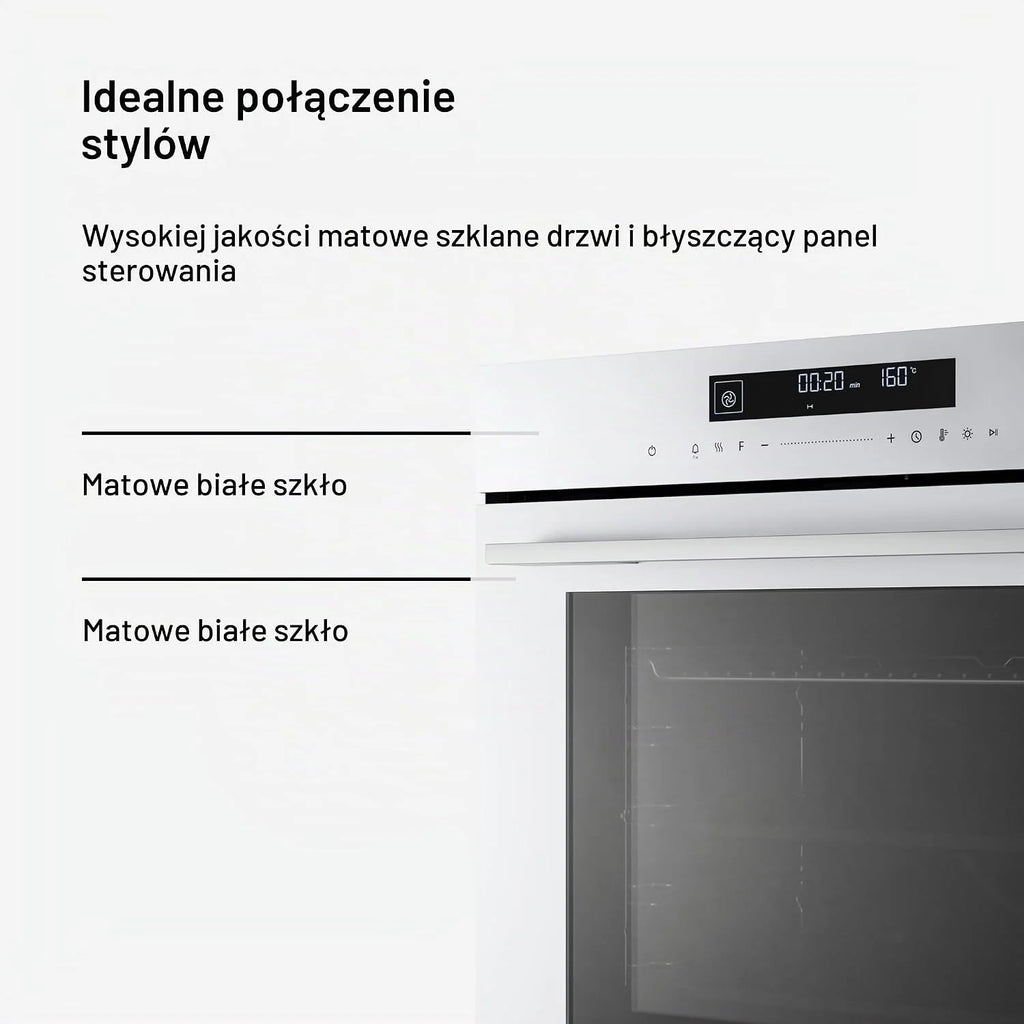 Klarstein Velaire piekarnik do zabudowy 60 cm – 74 l, 13 funkcji, efektywność energetyczna A+, obsługa dotykowa, timer, piekarnik, urządzenie do zabudowy, łatwy do czyszczenia, biały