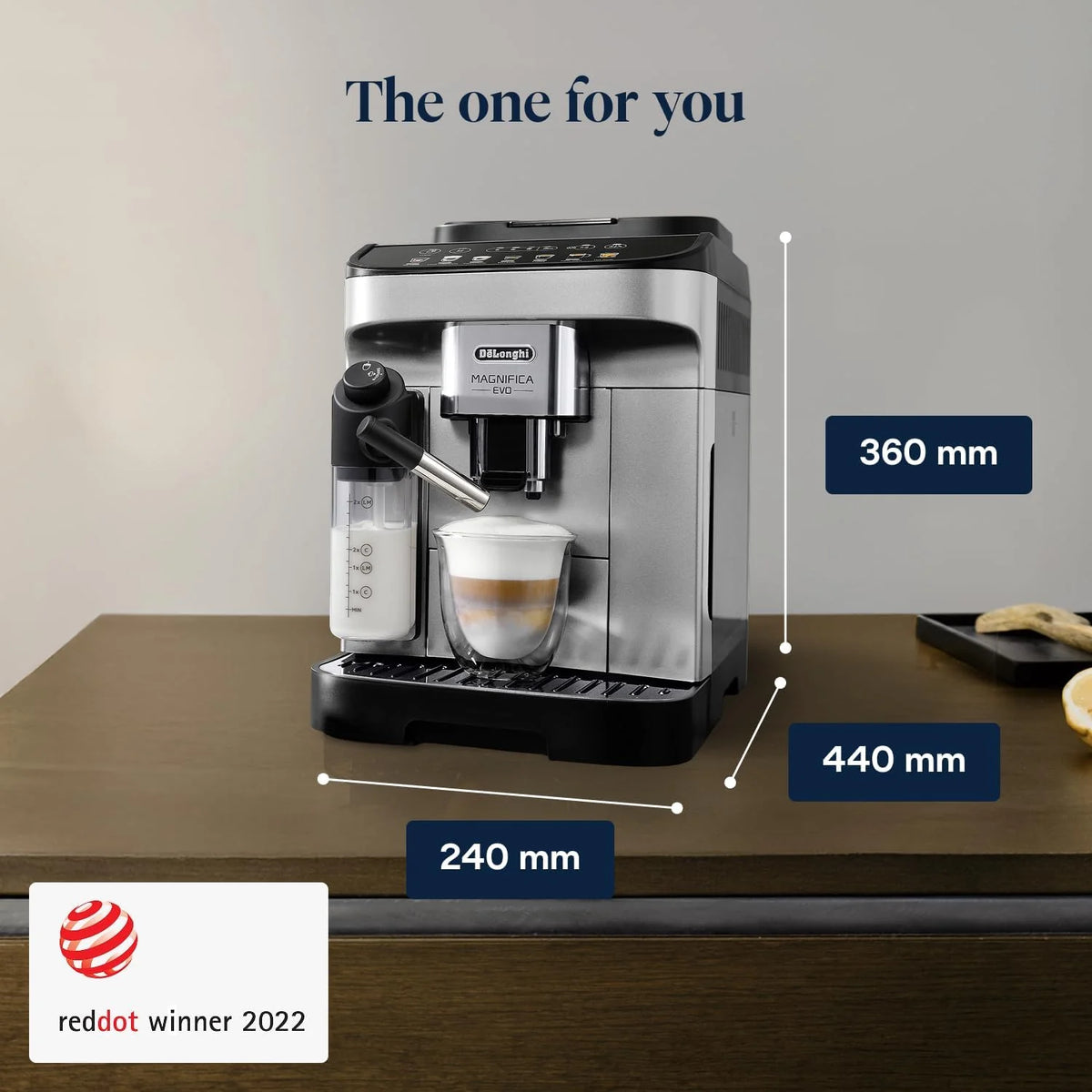 De'Longhi Magnifica Evo ECAM292.81.SB, w pełni automatyczny ekspres do kawy z systemem mlecznym, 7 przycisków bezpośredniego wyboru do cappuccino, espresso i innych specjałów kawowych, panel