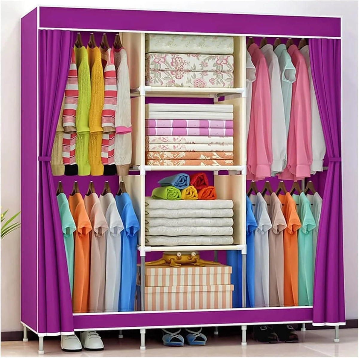 Przenośne szafy Przenośne szafy na ubrania Kombinacja szaf, Organizer do przechowywania ubrań Szafa do przechowywania ubrań Przenośny organizer do szafy Przenośna szafa na ubrania Duża szafa