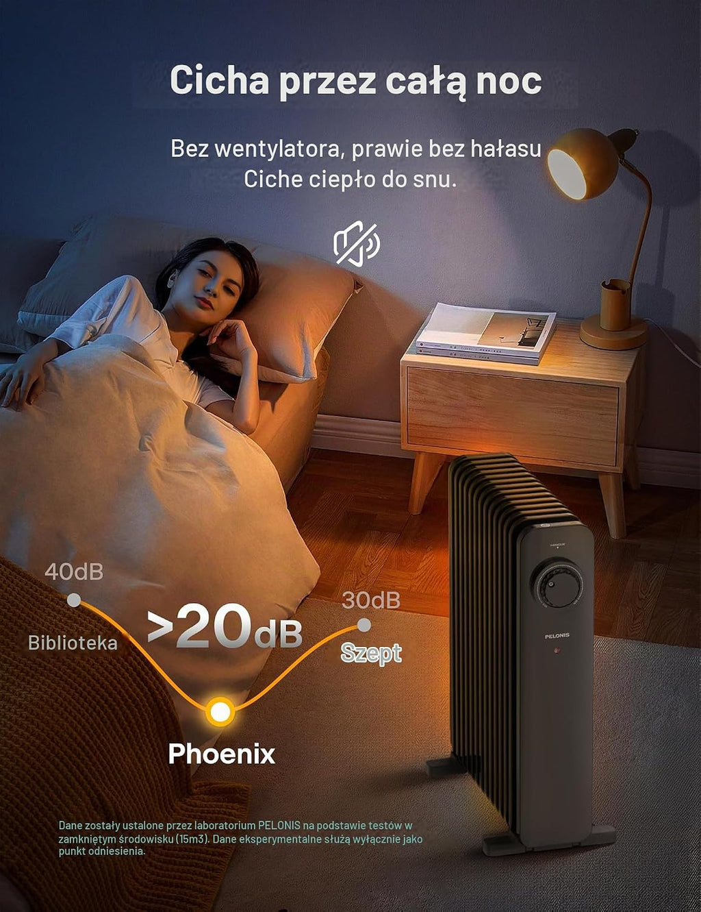 PELONIS 13 elementów grzejnika olejowego 2500W, mobilny grzejnik elektryczny, regulowany termostat, energooszczędny grzejnik olejowy, 3 poziomy ciepła, funkcje bezpieczeństwa