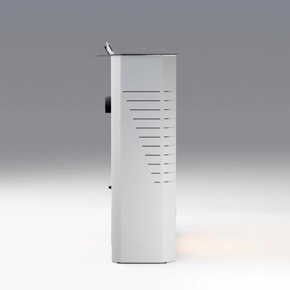 STUFE A PELLET ITALIA - Marmolada 14 kW Kanał WIFI - Wydajność 92%, Nagrzewa 130 m², 5 prędkości i mocy, autonomia 19 h, programowalny, 24 miesiące , BIAŁY