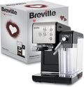 Breville Ekspres do kawy Kolbowy PrimaLatte II VCF108X, 19 Bar, Zintegrowany automatyczny spieniacz do mleka, wyjmowany pojemnik na mleko, Srebrny