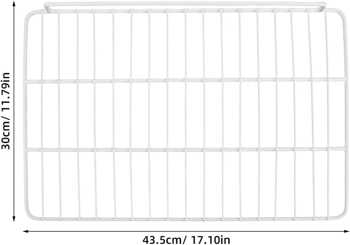 Metalowa półka do zamrażania 43,5 x 30 cm – przegroda ochronna do lodówki i zamrażarki skrzyniowej, idealna do warzyw i solutów oszczędzających miejsce.