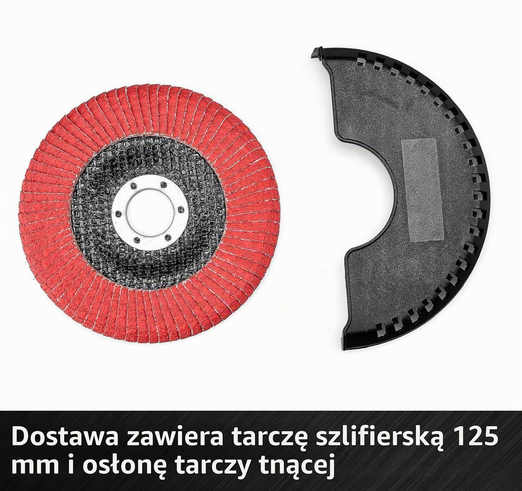 Einhell Profesjonalna akumulatorowa szlifierka kątowa TP-AG 18/125 F Li BL-Solo Power X-Change (18 V, 700 W, średnica tarczy 125 mm, głębokość cięcia 33 mm, bezszczotkowa, w zestawie akcesoria, bez