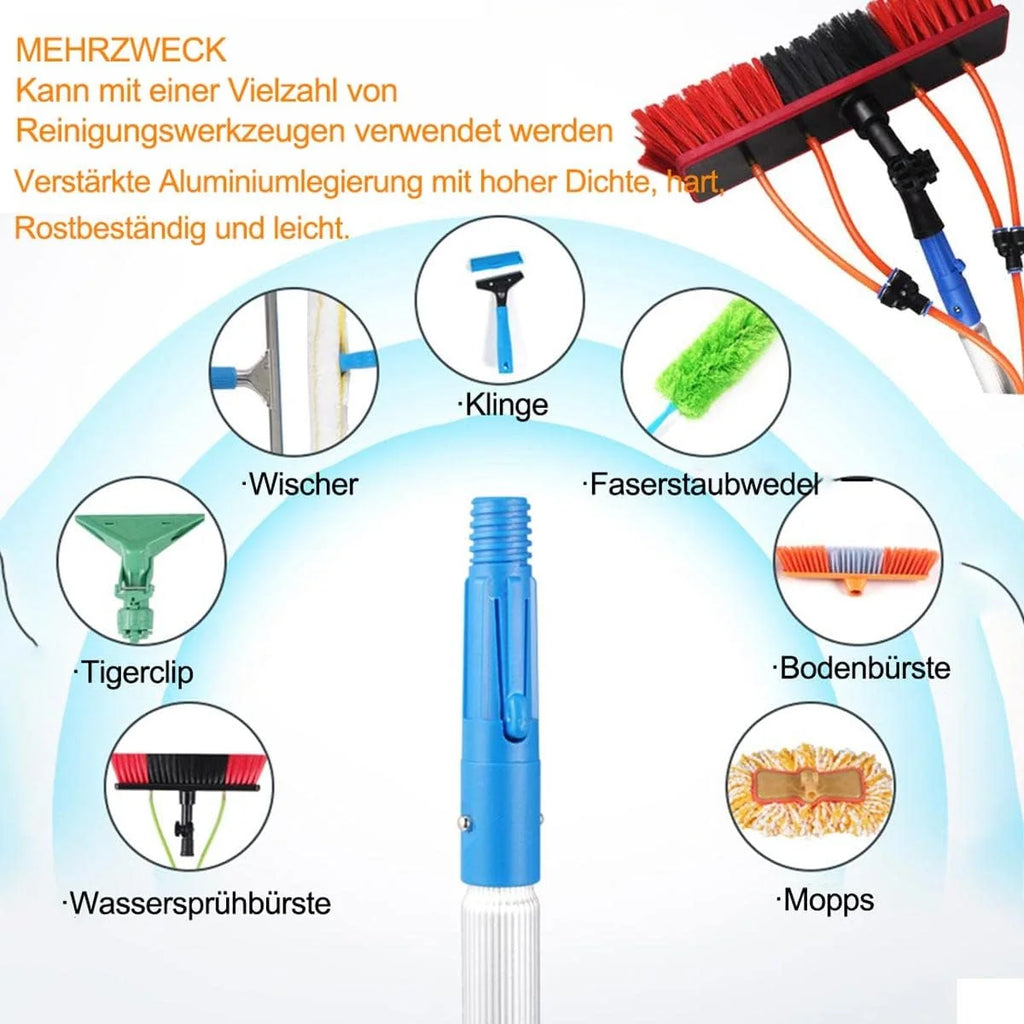 Teleskopowa szczotka do czyszczenia paneli słonecznych 8 m z głowicą zasilaną wodą 30 cm, wysuwana myjka okienna, uniwersalne narzędzie do czyszczenia PV dla wydajnej konserwacji fotowoltaicznej