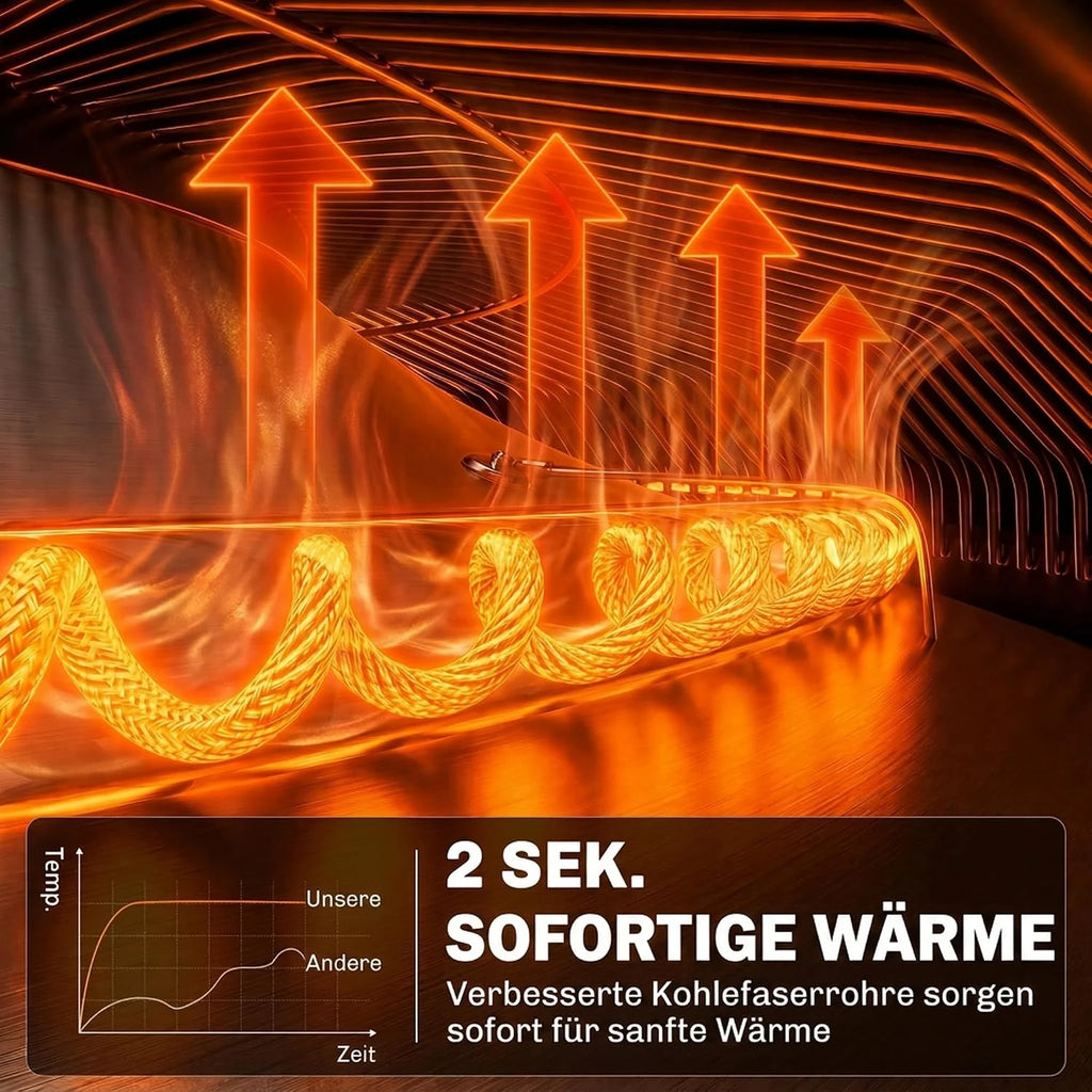 Outsunny Wiszący promiennik podczerwieni 2000 W z włókna węglowego