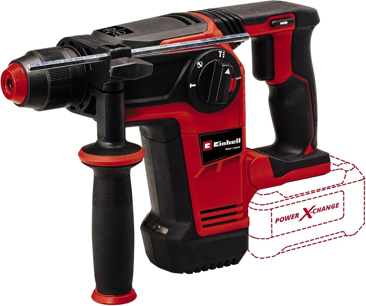 Einhell Professional Akumulatorowa wiertarka udarowa TP-HD 18/26 Li BL-Solo Power X-Change (18 V, bezszczotkowa, 2,6 J, SDS-plus, udar pneumatyczny, 4 funkcje, walizka, bez baterii)
