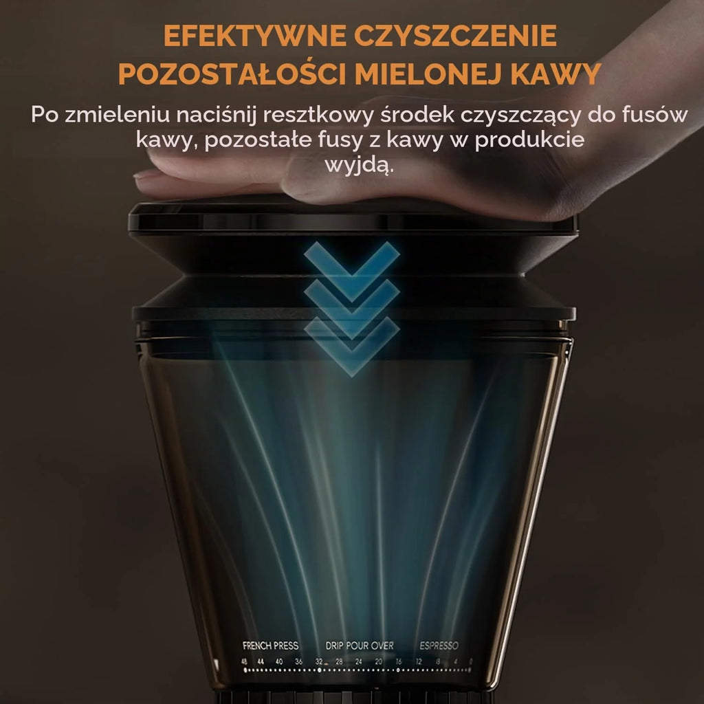 Biolomix Elektryczny młynek do kawy ze zdejmowanym uchwytem do sitka
