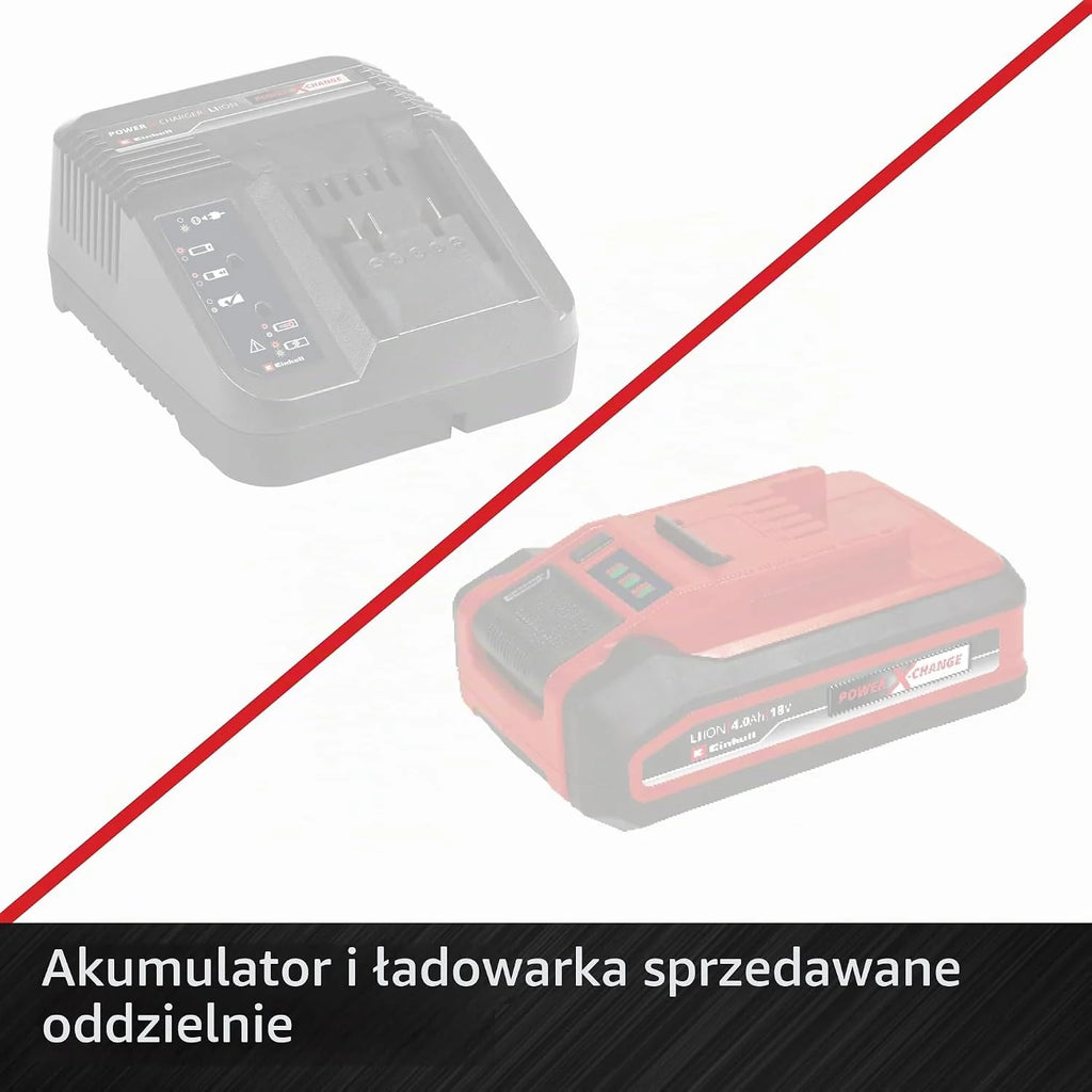 Einhell Kompresor akumulatorowy TE-AC 18/75 Li OF-Solo Power X-Change (18 V, maks. 8 bar, 5 l zbiornik, moc ssania 75 l/min, 2 manometry, bezolejowy, bez akumulatora)