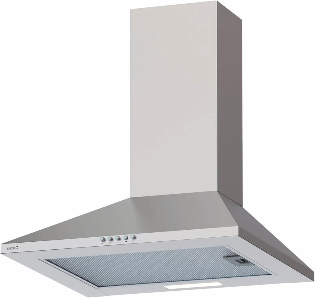 CATA Okap kuchenny VK 5000 X sterowanie mechaniczne 3-stopniowy ekstraktor 480 m³/h poziom hałasu 56 dB silnik K10 zużycie 110 W oświetlenie LED kolor stal nierdzewna