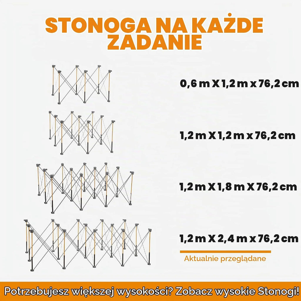 BORA Centipede CK15S składany kozioł roboczy i stół warsztatowy 122 × 244