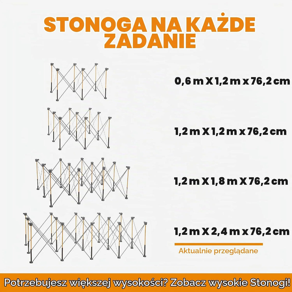 BORA Centipede CK15S składany kozioł roboczy i stół warsztatowy 122 × 244
