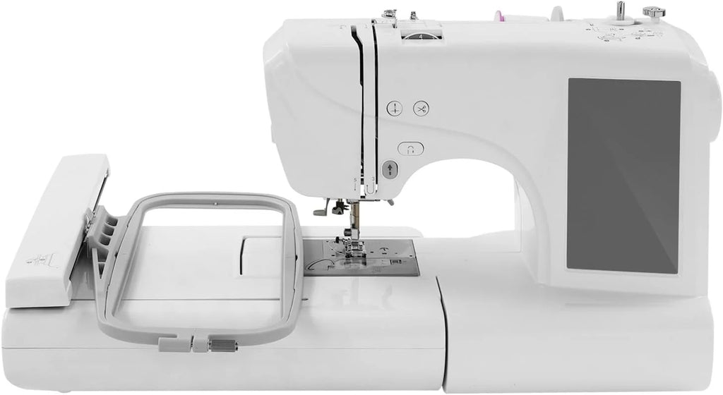 Hafciarka, sterowana komputerowo, maszyna do haftowania i szycia, zakres haftowania 100 x 235 mm, automatyczna maszyna do haftowania z 7-calowym ekranem dotykowym LCD (100-240 V, 50/60 Hz