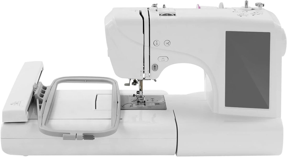 Hafciarka, sterowana komputerowo, maszyna do haftowania i szycia, zakres haftowania 100 x 235 mm, automatyczna maszyna do haftowania z 7-calowym ekranem dotykowym LCD (100-240 V, 50/60 Hz