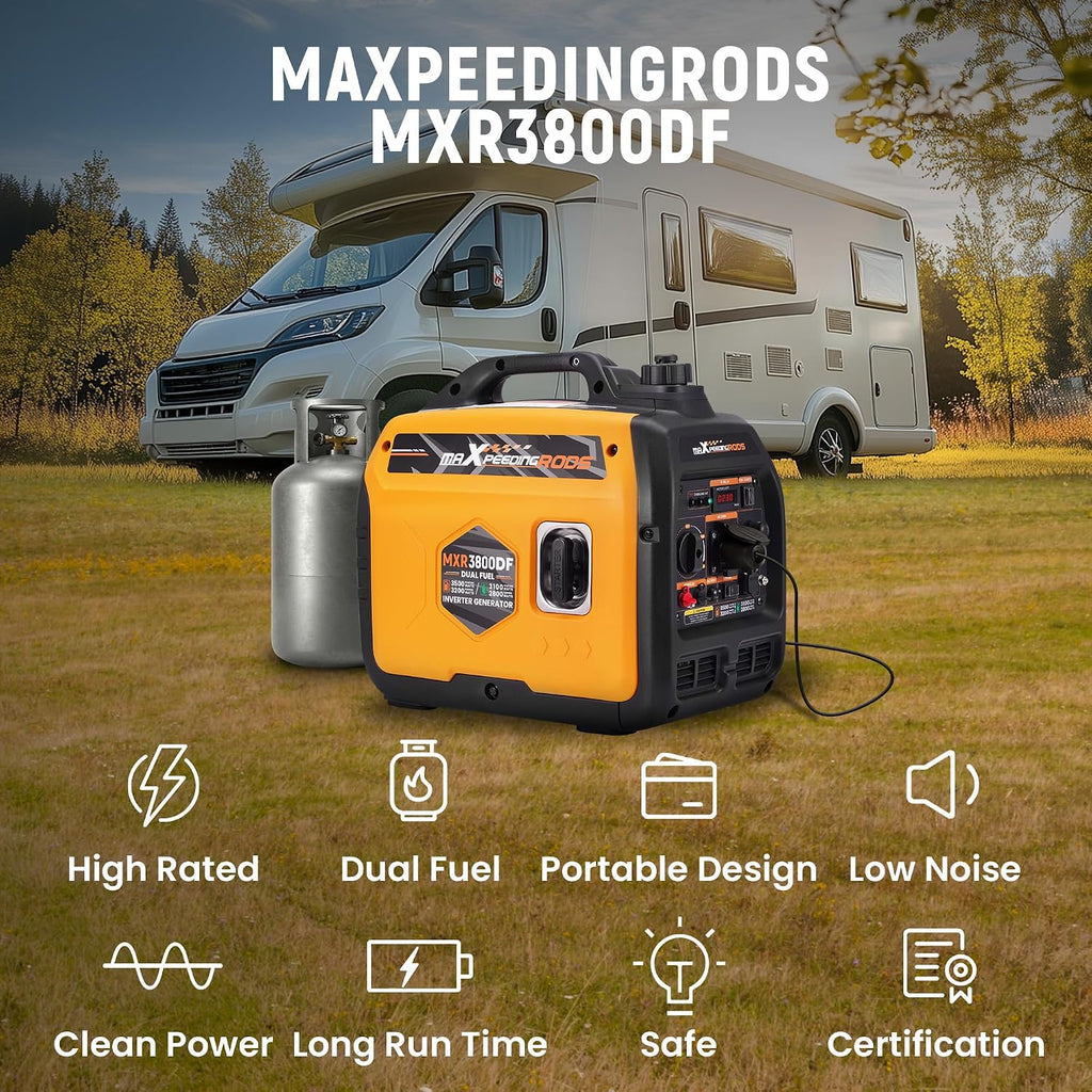 maXpeedingrods Generator pr?du inwertorowego LPG/benzynowy, 3500 W