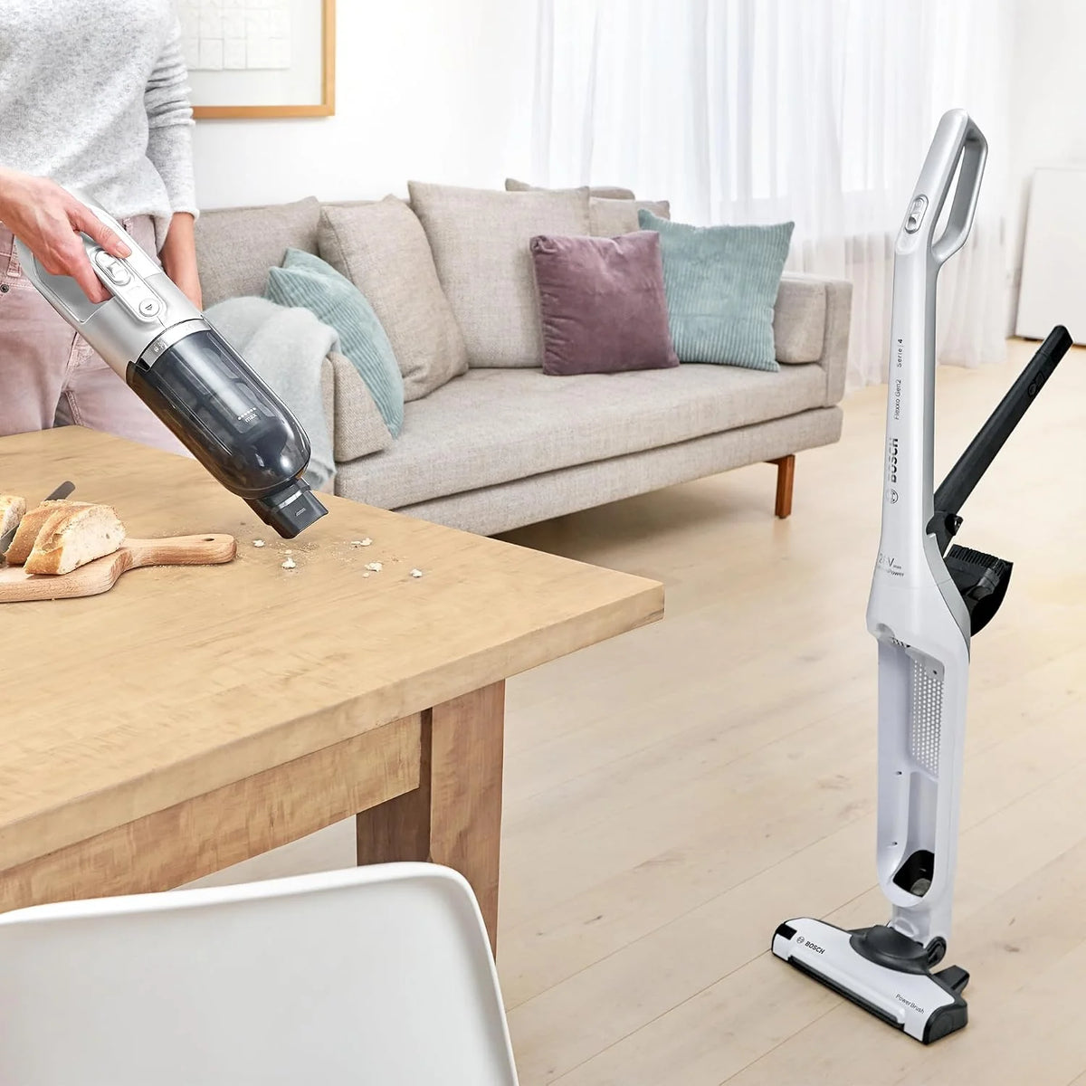Bosch Flexxo Gen2 Serie 4 Odkurzacz 28 Vmax, BBH3ALL28, white metallic