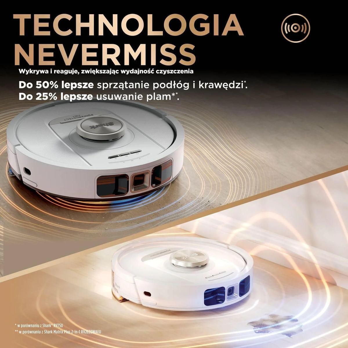 Shark PowerDetect Robot odkurzająco-mopujący 2 w 1, automatyczne opróżnianie, napełnianie i czyszczenie NeverTouch Pro (60 dni), 3D i LiDAR, NeverStuck, WiFi/aplikacja, biały, AV2800ZEEUWH