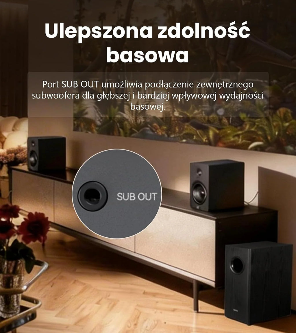 Edifier M90 Głośniki półkowe z 100W RMS i dźwiękiem Hi-Res LDAC，Biały