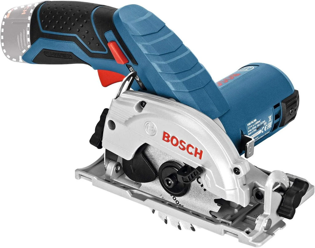Bosch Professional System profesjonalny 12 V firmy : akumulatorowa pilarka tarczowa GKS 12V-26 (Ø tarczy: 85 mm, bez akumulatorów i ładowarki, walizka L-BOXX 136)