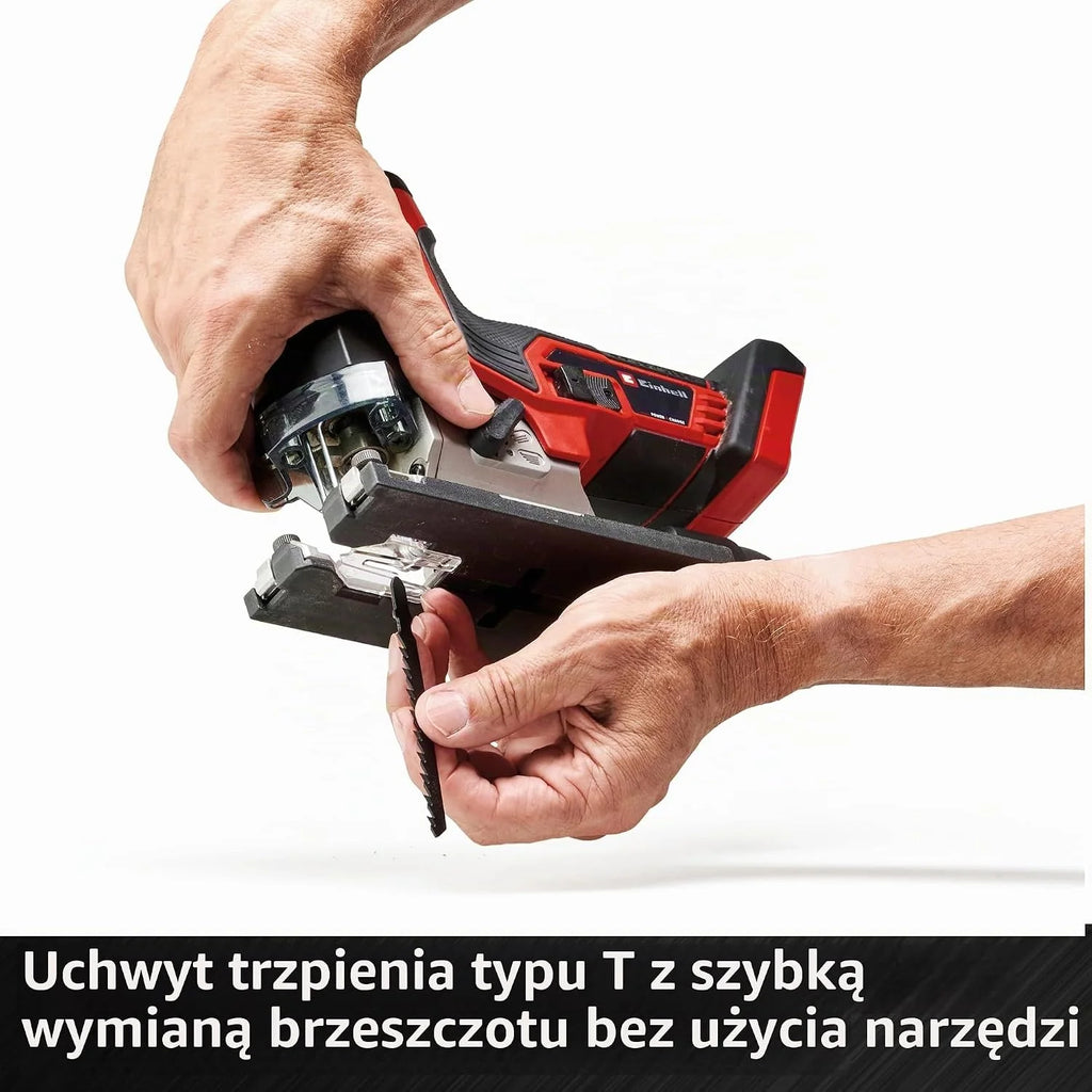 Einhell Power X-Change akumulatorowa wyrzynarka – silnik bezszczotkowy 18 V, głębokość cięcia 135 mm, długość skoku 26 mm, profesjonalna elektryczna piła wyrzynarkowa TP-JST 18/135 Li z 3 ostrzami