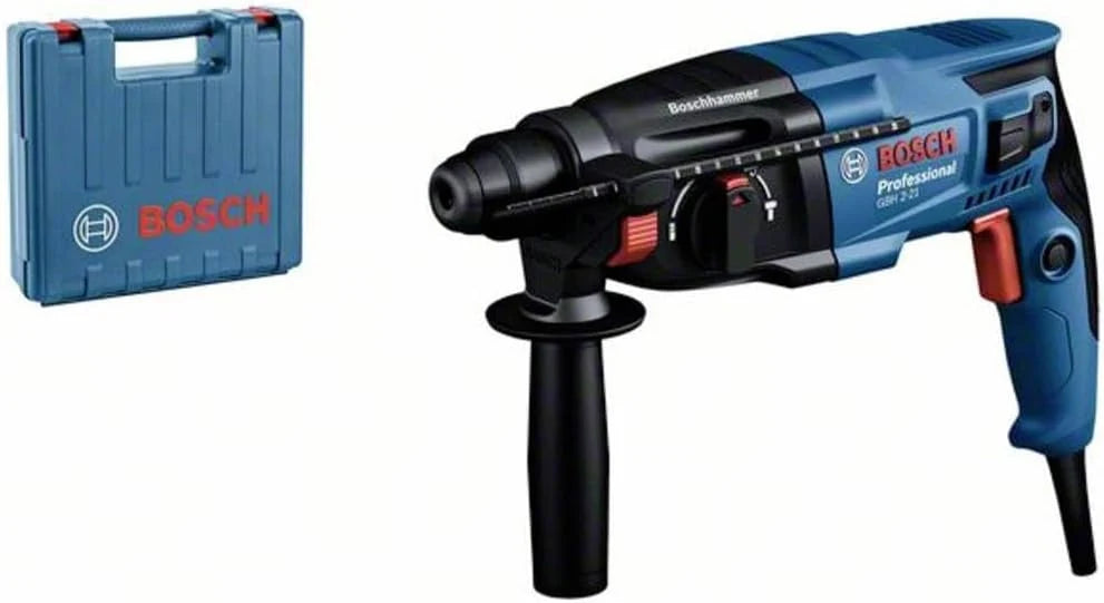 Bosch Professional Młot udarowo-obrotowy GBH 2-21 Professional (uchwyt SDS plus, rękojeść dodatkowa, sukno maszynowe, ogranicznik głębokości, walizka)