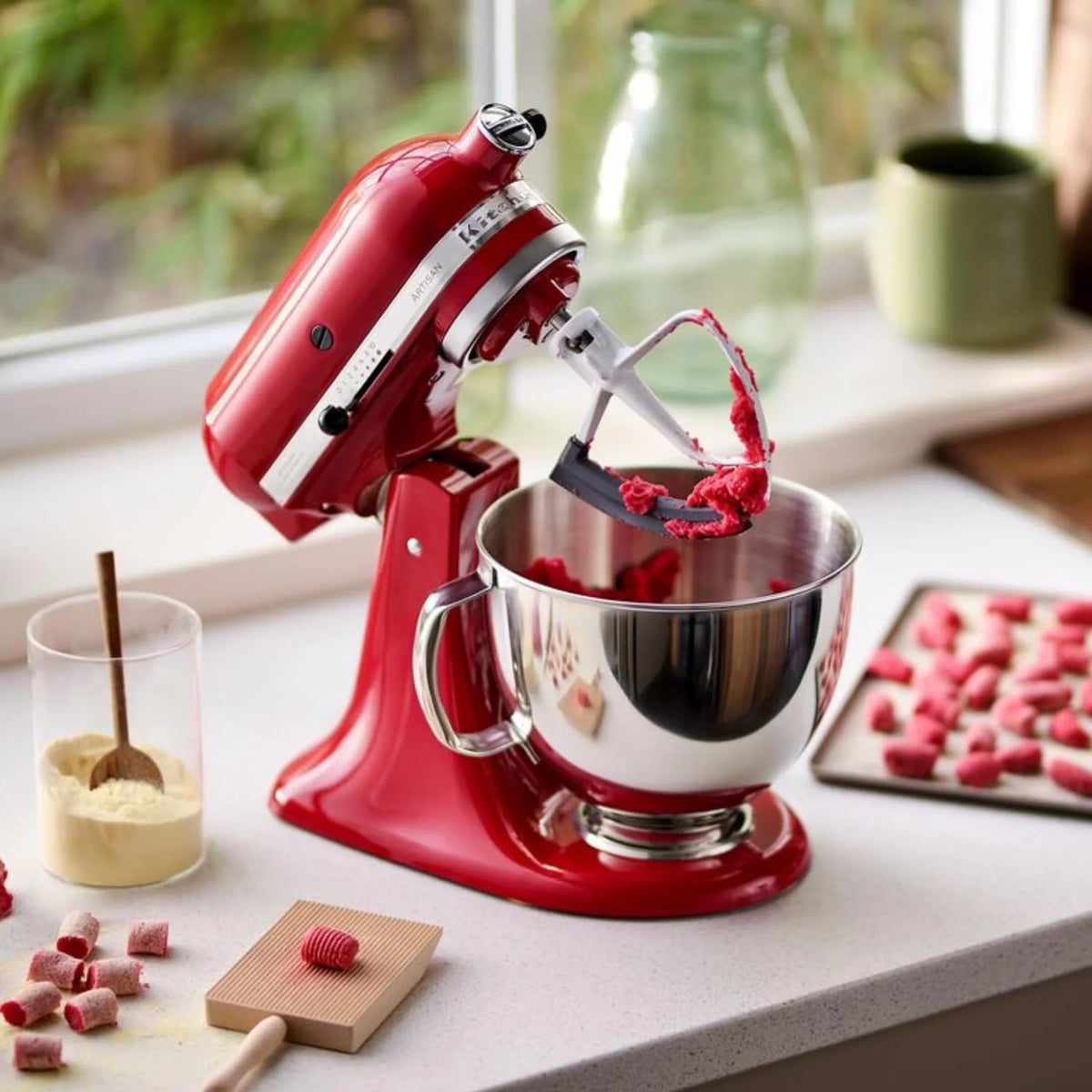 KitchenAid Robot Kuchenny, Metal, Czerwony/Biały, Pojemność: 4,8 Litra