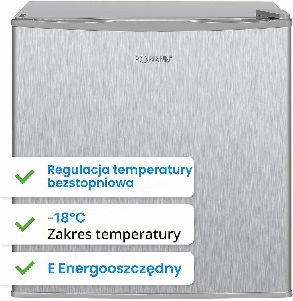 Bomann GB 341.1 zamrażarka/pojemność użytkowa 31 litrów/zakres temperatur: ≤ -18°C/miska na kostki lodu/inox