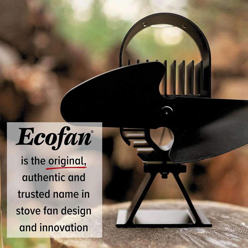Ecofan Wentylator grzewczy AirDeco II – wydajny, nowoczesny design, technologia niskiej temperatury początkowej, idealny do pieców na drewno, gaz, pellet i steatyt - efektywnie cyrkuluje ciepłe