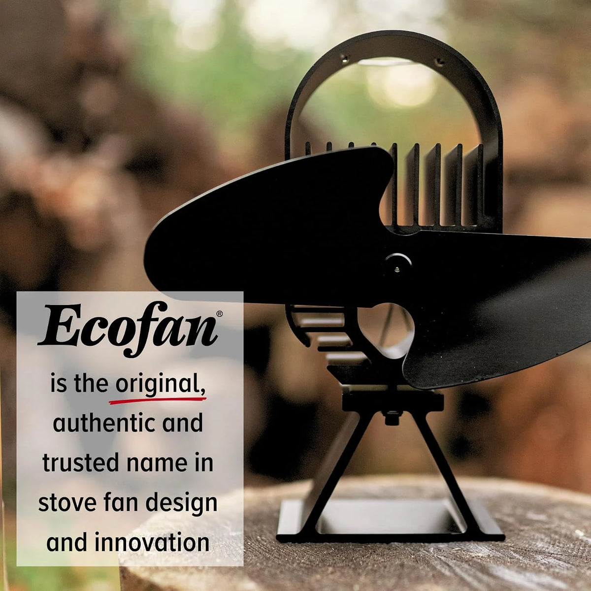 Ecofan Wentylator grzewczy AirDeco II – wydajny, nowoczesny design, technologia niskiej temperatury początkowej, idealny do pieców na drewno, gaz, pellet i steatyt - efektywnie cyrkuluje ciepłe