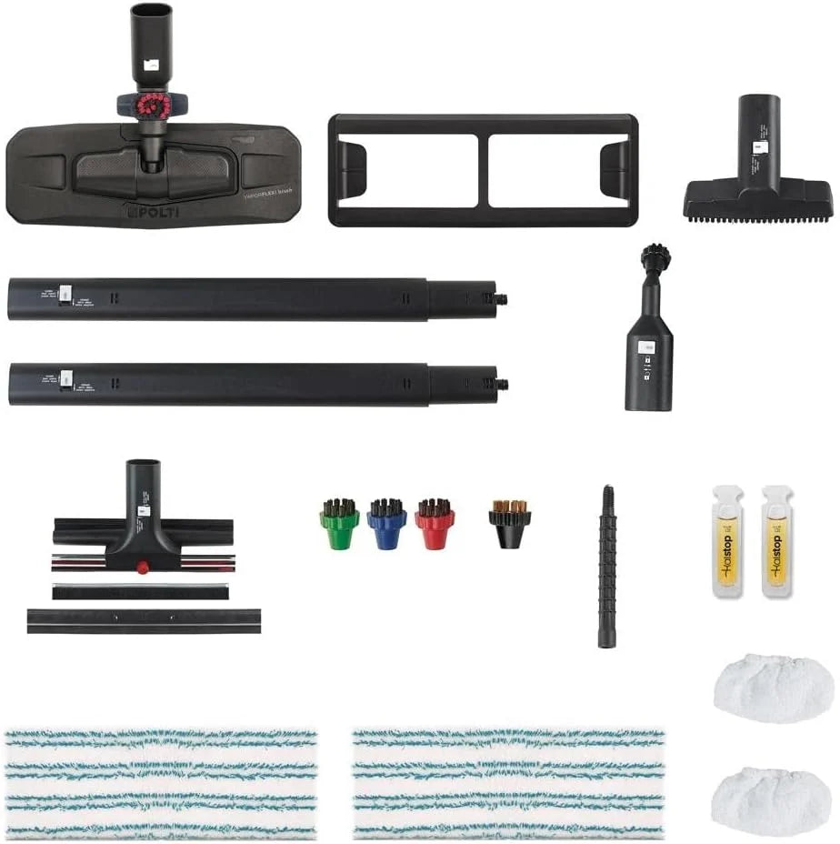Polti Vaporetto PRO95_Turbo Flexi, odkurzacz parowy 5 barów, zabija 99,99%* wirusów, zarazków i bakterii, szczotka Vaporflexi, wyprodukowano we Włoszech
