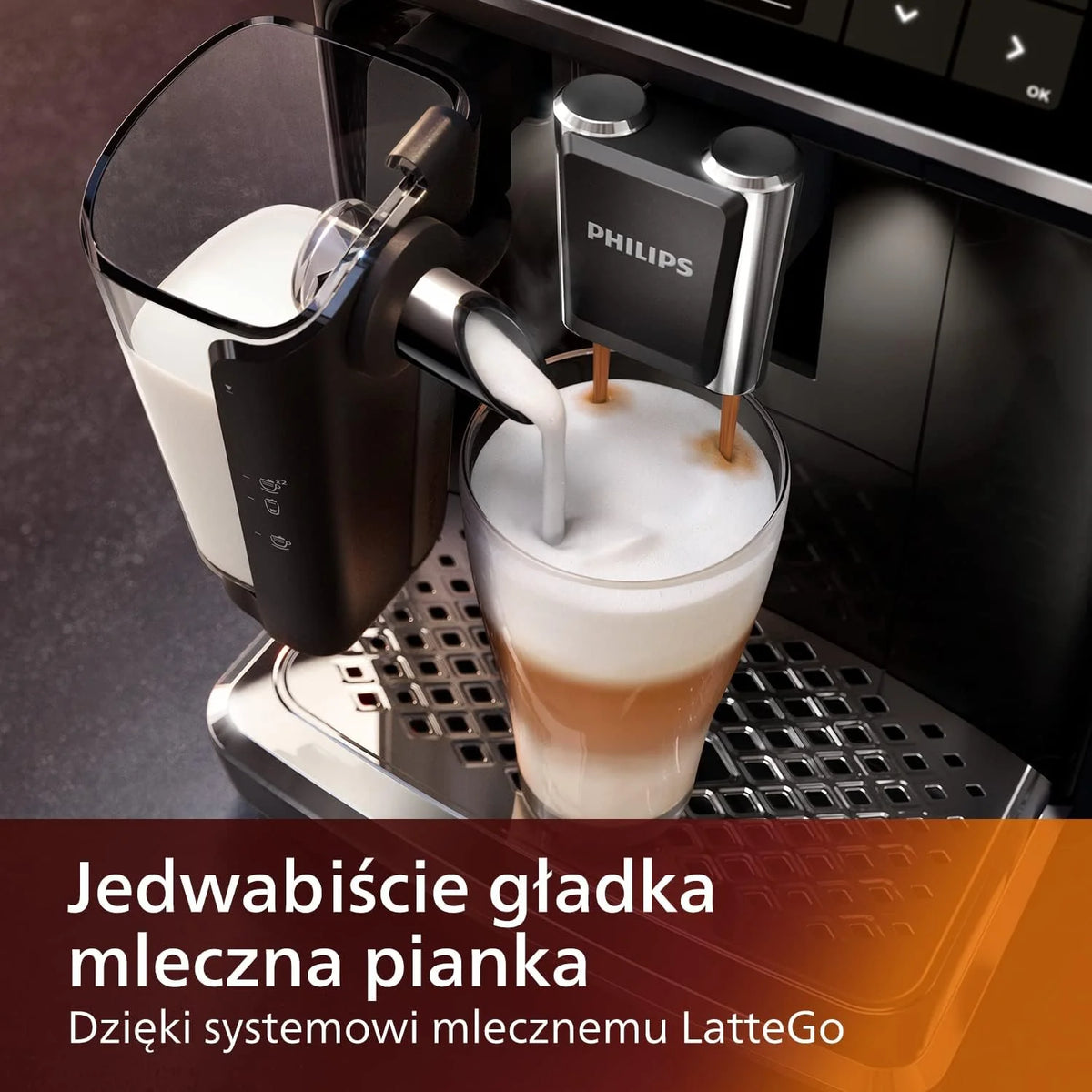 Philips Automatyczny Ekspres do Kawy 5400, LatteGo, 12 Napojów, Czarny