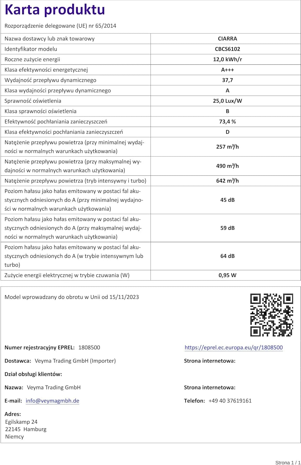CIARRA CBCS6102 A+++ okap kuchenny 60 cm obieg powietrza wylotowego okap kuchenny 650 m³/h Wi-Fi App Touch obsługa 4 stopnie wraz z Booster czarny okap ścienny z filtrem węglowym CBCF003