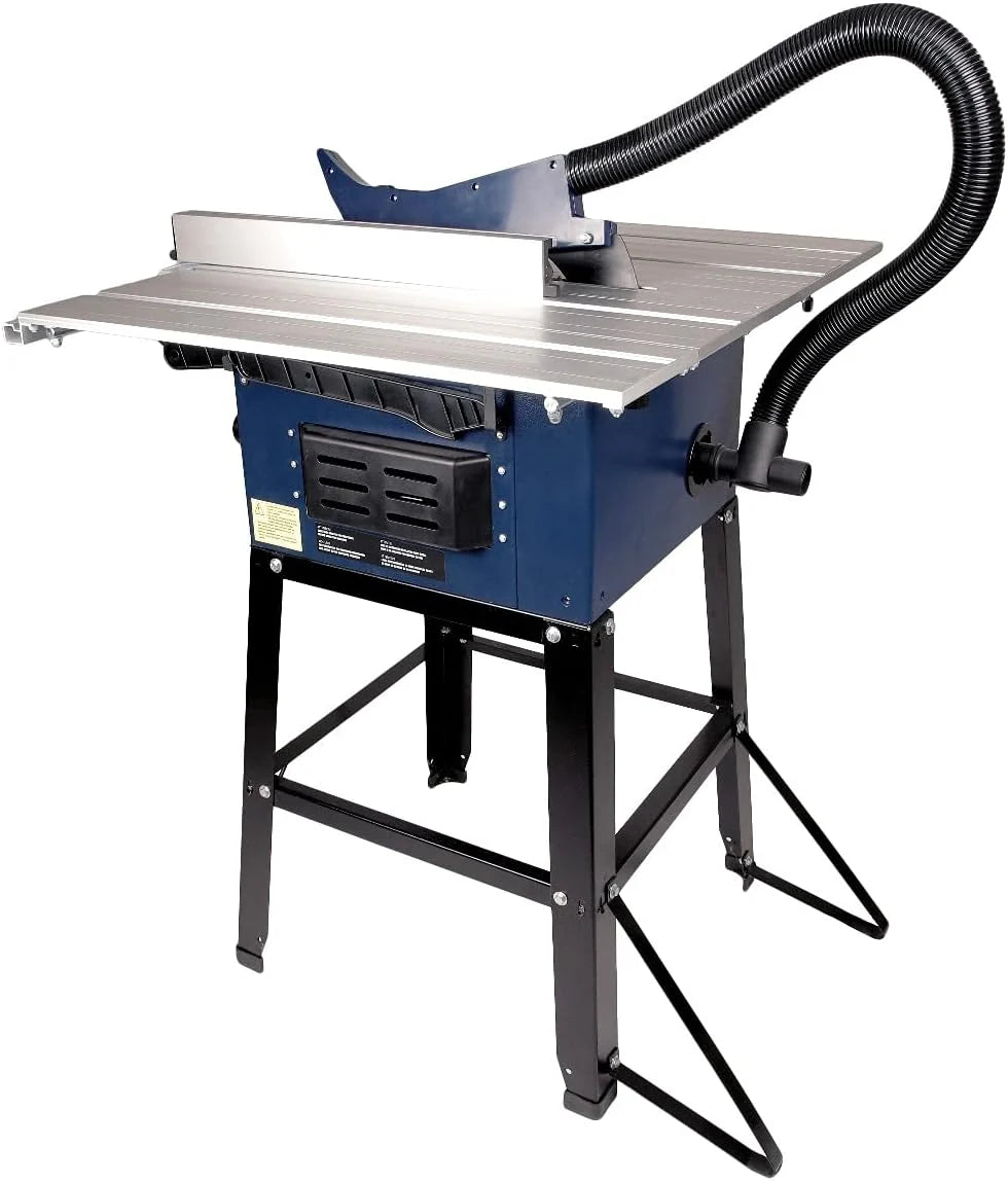 FERM Stołowa pilarka tarczowa 250 mm - 1800 W - wysuwany aluminiowy stół roboczy - adapter próżniowy - ogranicznik kątowy i prowadnica równoległa - w zestawie brzeszczot T40 (TCT)