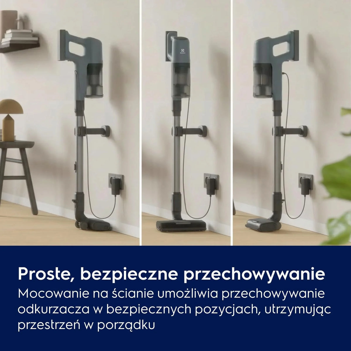 Electrolux Odkurzacz Bezprzewodowy Clean 600 EP61CB21OG, mocne ssanie, 103 000 RPM, czas pracy 40 minut, nasadka wielopowierzchniowa PowerPro, diody DustSpotter LED w nasadce, oceanicznej zieleni