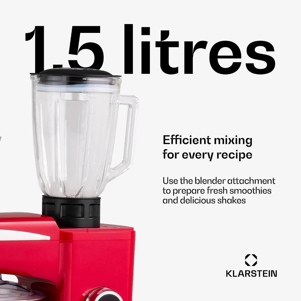 Klarstein Robot kuchenny, uniwersalny robot kuchenny, 3 w 1, mikser i miksery, maszyna do robienia ciasta z maszynką do mięsa, robot kuchenny, maszyna do ugniatania ciasta, miska 10 l, 2000 W
