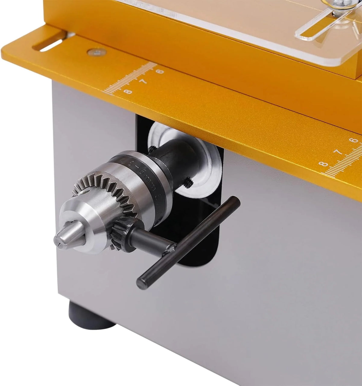 Stołowa pilarka tarczowa 9000 obr./min z 4 brzeszczotami, 300 W, mini obróbka drewna, elektryczna piła stołowa o grubości cięcia 0-29 mm, do cięcia, szlifowania, polerowania, rzeźbienia
